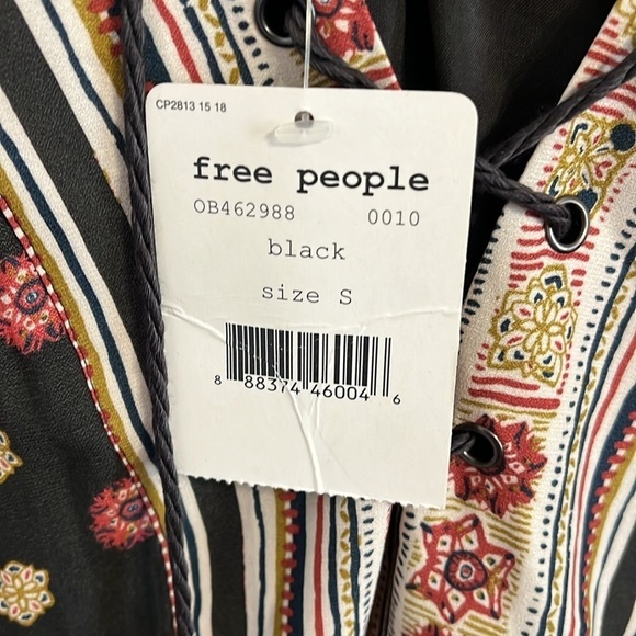 Free People Rain Or Shine Chiffon Boho Mini Dress Sz S NWT - Picture 11 of 12